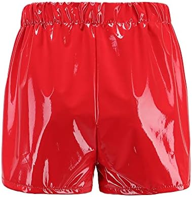 Woman's Shiny PU Leather Latex PVC Tight Shorts Leather Pants Nightclub Bar DS Stage Wet Look Club Clothing Lingerie