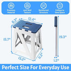 Folding Shower Stool - Foldable & Anti-Slip Shower Chair for Inside Shower - 330lbs Safety Waterproof Plastic Fold Up Shower Seat - Portable Travel Compact Bath Bench for Elderly, Handicap & Disabled