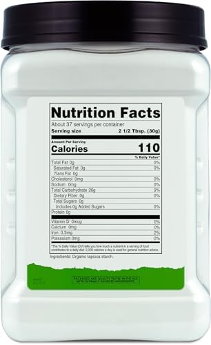 Nutricost Pantry Organic Tapioca Starch (2.5 LB) - Gluten-Free, GMO-Free