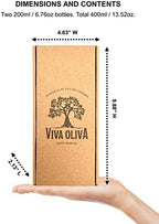 Viva Oliva Two 200ml (6.8oz) Variety Gift Set - Tuscan Herb Infused Olive Oil and Traditional 18 Year Balsamic Vinegar - Premium Quality - 100% Natural
