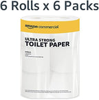 AmazonCommercial FSC Certified 2-Ply White Ultra Strong Toilet Paper, Septic Safe, 286 Sheets per Roll - 36 Rolls