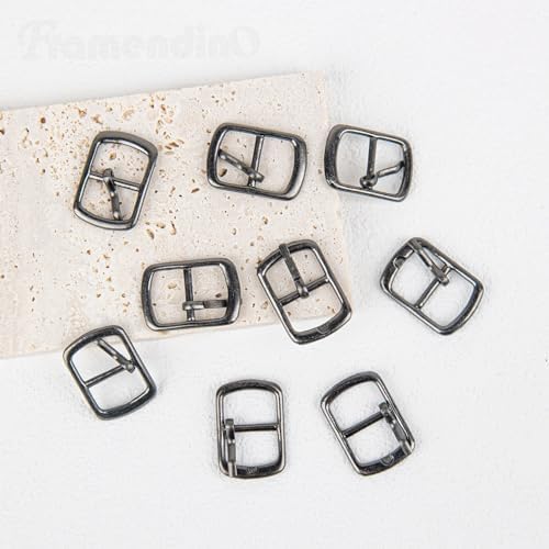 Framendino, 20 Pack Metal Single Prong Pin Shoes Buckles Roller Buckle Hardware Pin Buckle for Shoes Bag Leather Belt