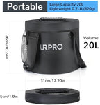 Collapsible Bucket, 20L Folding Water Bucket Lightweight Portable for Fishing, Camping, Outdoors, Picnic, Hiking, Beach, Car Wash, Garden