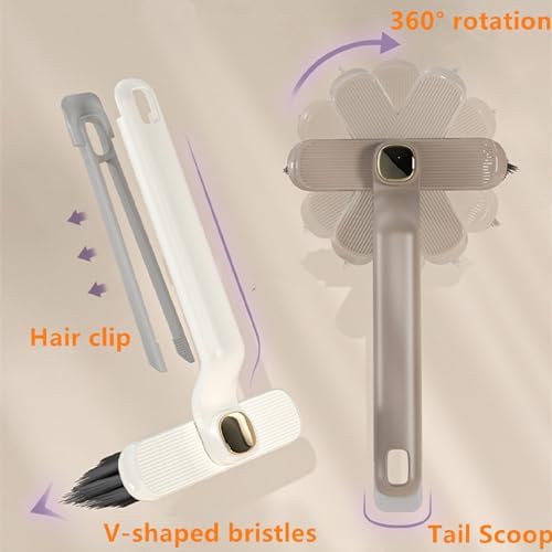 3 Pcs Multi-Function Rotating Crevice Cleaning Brush, 3 in 1 Hard Bristle Crevice Cleaning Brush, 360° Rotating Gap Cleaning Brush for Bathroom Kitchen Household (3 Colors)