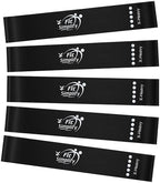 Fit Simplify Resistance Loop Exercise Fitness Bands with Instruction Guide and Carry Bag, Set of 5