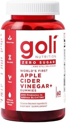 Goli Zero Sugar Trio- World's First 3-in-1 Pre, Post, Probiotic, Apple Cider Vinegar with Vitamin B12 and Probiotics, Ashwagandha & L-Theanine, Vitamin D gummies. Vegan, Gelatin & Gluten-Free, Non-GMO
