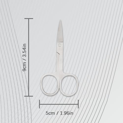 Premium Men's Nose Hair Trimmer, Stainless Steel Eyelash Trimmer Professional Eyebrow Beard Eyelash Scissors Men's and Women's Facial Hair Grooming Small Scissors