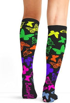 Cherokee Women's 10-15mmHg Compression Socks – Fun Print Knee Highs with Light Support, Soft Feel - PRINTSUPPORT