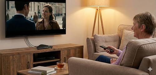 TV Play 2 Wireless TV Streamer for Hearing Aids with Stereo Sound, with Bluetooth LE Audio & 2.4GHz – Works with Widex Allure, Moment & Evoke