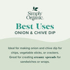 Simply Organic Onion & Chive Dip Mix, Certified Organic | 1 oz (Pack of 3)