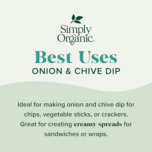 Simply Organic Onion & Chive Dip Mix, Certified Organic | 1 oz (Pack of 3)