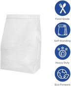 Karat 4lb Paper Lunch Bags - White, 2,000 Count - Versatile Paper Bags for Small Business, Snacks, Popcorns or Party Favor - Sturdy, Self-Standing, Reusable