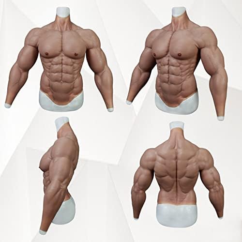 SMITIZEN Silicone Muscle Suit Upgraded Version Male Chest with Arms Realistic Fake Muscle Costume Cosplay Halloween Carnival