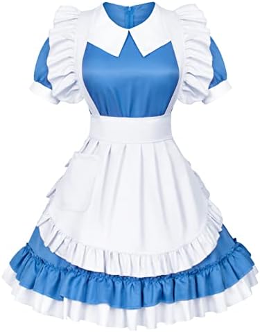 TOKYO REVENGERS Adjustable Retro Ruffle Maid Costume Apron Pockets With French headdress Socks set