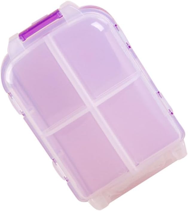 1pc Compact Three-Layer Pill Organizer Case Portable 4.32X2.59X1.41inch Plastic Medicine Storage for Travel Scratch-Resistant Design Lightweight Health Management Purple