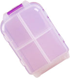1pc Compact Three-Layer Pill Organizer Case Portable 4.32X2.59X1.41inch Plastic Medicine Storage for Travel Scratch-Resistant Design Lightweight Health Management Purple