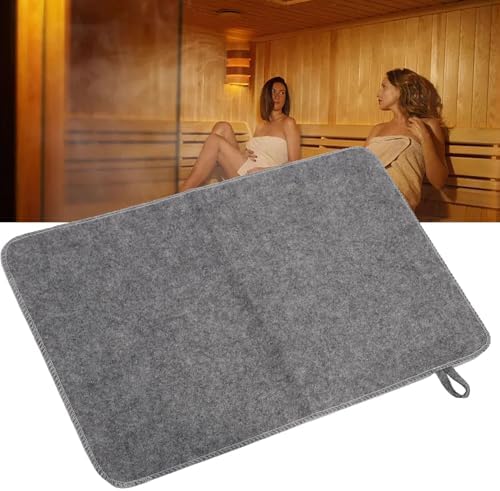Dioche Felt Sauna Mat Cushion, Heat Insulation Mat for Sauna Bath House Shower Room, Portable and Water Absorbent Sauna Spa Bathmat for Men Women