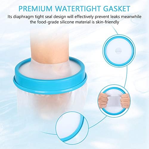 Arm Cast Cover for Shower, Adult Forearm Cast and Bandage Protector for Showering, Bathing, Cast Watertight Covers Injured Arm Broken Wrist Burned Hand Wound
