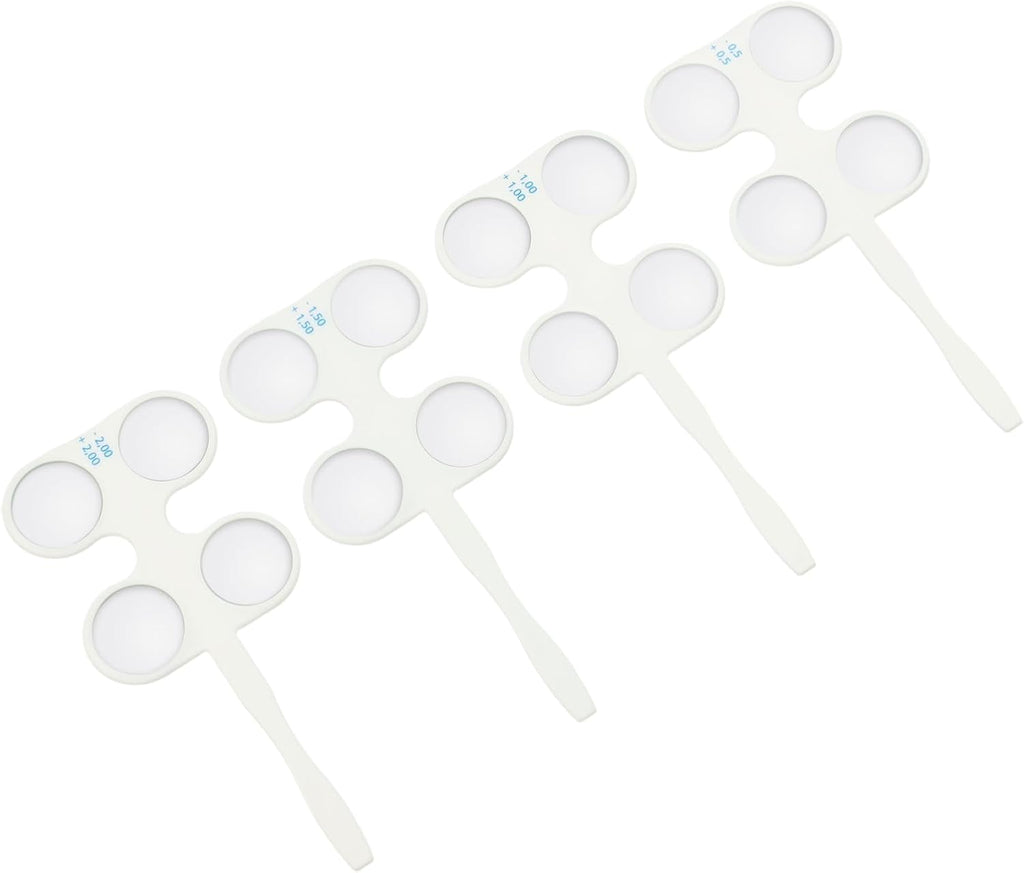 4 Units Optical Flipper Optometry Plastic Flip Trial Lens Confirmation Ophthalmic Flipper Optical Instruments, 4pcs/Set (±0.50, ±1.00, ±1.50, ±2.00)