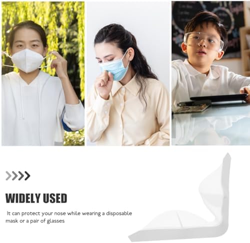 DIYEAH 10Pcs Anti-Fog Nose Bridge Pads Seal Nose Cushion Silicone Self-Adhesive Protection Strip Pads for Mask Eyeglasses Glasses Bridge Strap