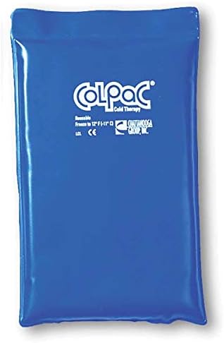 00-1506 Reusable Half Size Blue Vinyl Cold Pack, Remain Pliable and Soft, 7" Length x 11" Width