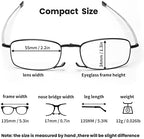 Folding Reading Glasses Blue Light Blocking Foldable Readers with Portable Case for Unisex