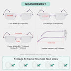 Eyekepper Ladies Frameless Reading Glasses - Lightweight Rimless Readers for Women