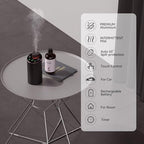 Waterless Essential Oil Diffuser Aromatherapy Scent Diffusers for Home Large Room, Bedroom, Car, Office, Desk, Battery Operated Mini Portable Air Freshener, 3 Countdown Timers & 3 Mist Levels