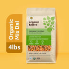 Organic Tattva Mix Dal (4 lbs) - Unpolished Lentils Organic, Gluten Free, Vegan & Kosher - High Protein Split Beans, Peas, Lentils Dry Mix - Pure Plant Based Nutrition - USDA Certified Legumes