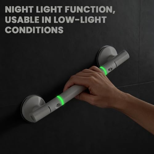 Grab Bars for Bathtubs and Showers, 13.8 Inch Shower Handle Bathtub Safety Aids Heavy Duty No Drilling Removable Shower Handrails Glow-in-The-Dark for All Ages and Occasions