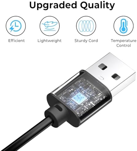 Amzpas USB Charger Cable Fit for Philips Sonicare One Rechargeable Toothbrush, 3.3ft Replacement Fast Charging Cord Portable for Travel