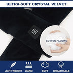 Heated Scarf Neck Heating Pad with 5000mAh Power Bank, Soft Velvet Heated Neck Wrap with 3 Heat Levels, Portable Cordless Neck Warmer for Men & Women Outdoor Winter Use – Black