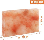Premium 12x8x1.5 Inch Himalayan Salt Tiles (Plate) for BBQ & Grilling – Natural Salt Block with Tray and Box for Easy Storage, Ideal for Outdoor Cooking, Searing, and Flavor Infusion 11 Lbs