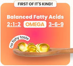 Zippi Omega 3-6-7-9 Camelina Softgels - Plant Based Omega 3-6-7-9 Fatty Acid Supplement. Helps to Support Brain, Liver, Cardiovascular, Immunity and Joint Function