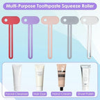 10 Pack Metal Toothpaste Squeezer Roller, Tube Key Squeezer Tool for Zero Waste Cosmetics, Durable Alloy ＆ Ergonomic Grip Dispenser, Tube Squeezers for Extruding Toothpaste Facial Cleanser (5 Colors)