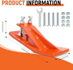 2Pcs Tractor Bucket Protector,Bucket Edge Anti-Skid Device,Double Hexagon Lock Nuts and Bolts,for Snow Leaves Removal Spreading Gravel,Orange