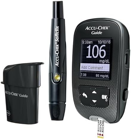 Accu-Chek Guide Glucose Monitor Starter Kit for Diabetic Blood Sugar Testing: Meter, 30 Guide Test Strips, Softclix Lancing Device, and 10 Softclix Lancets