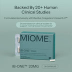 IB-ONE Probiotic - Clinically Studied Bacillus Coagulans Unique is-2 Constipation & Bowel Movement Supplement - Low FODMAP, Gluten Free & 3rd Party Verified - 30 Capsules