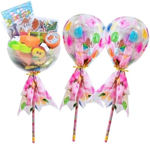 Rpefq Party Favors for Kids, 24 Pack Giant Lollipop-Shaped Stationery Set Return Gifts for Birthday Party,Fun Birthday Goodie Bags Classroom Rewards Students Gifts Class Prizes