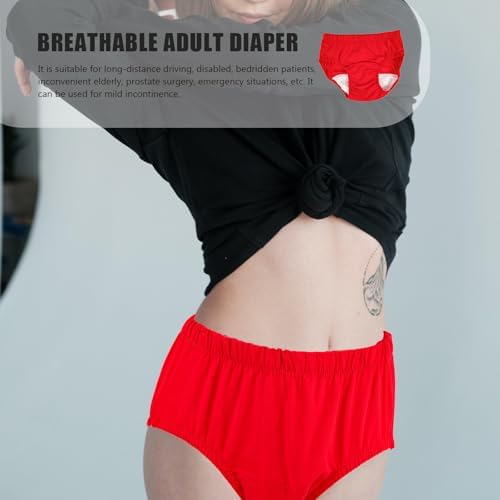 GLEAVI Breathable Incontinence Pants for Elderly, Large Size L 40cc Absorbent Leak-Protection Underwear, Wear-Resistant Travel and Outdoor Care Diaper, Convenient Cotton Adult Protective