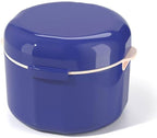 Double-Layer Denture Case with Drainage Holes - Retainer Holder, Travel-Friendly 3.8" L × 3.5" W × 2.8" H Blue