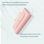 Dental Floss Picks,Handly Floss Dispenser Portable Case 4 Box,Perfect Oral Care Tools for Organizer Floss,Toothpicks Sticks Case Slap Size 40 Count for Travel Teeth Cleaning