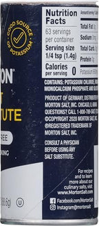 Morton Salt Substitute, Sodium Free, Salt Substitutes with No Sodium, 3.125oz, 2 Pack