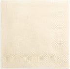 Cream Beverage Napkins, 2-Ply Disposable Paper Napkins-Bar, Cocktail, Weddings, Birthday, EU Made, (300 Count)