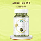 AYURVEDASHREE Fenugreek Leaves Dried (Kasoori Methi) 25gm PET Jar ~ All Natural | Vegan | NON-GMO | Indian Origin | Dried Herb For Cooking | Kasuri Methi.