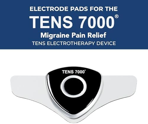 TENS 7000 Migraine Pads, 4 Count Per Pack – Compatible with TENS 7000 Migraine Relief Device, Replacement Pack, Wearable for Migraines and Migraña