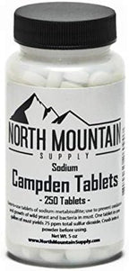 North Mountain Supply Campden Tablets (Sodium Metabisulfite) - 250 Tablets - 5 Ounce Jar