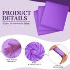 Buryeah 50 Pcs Massage Table Sheets 39 x 87 Inch Disposable Fitted Bed Sheets Thickened Spa Bed Covers Soft Non Woven Massage Table Cover for Spa Salon Body Facial Beauty(Purple)
