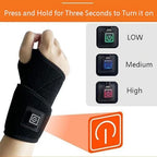 USB Wrist Brace Heating Pad Adjustable Heated Wrist Brace Wrap 3 Heating Levels Wrist Warmer Electric Heating Pad for Wrist and Hand Wrist Support to Relieve Pain