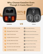 EaseZen Foot Massager Machine with Heat, Shiatsu Foot Massager with Remote, 2026 Upgraded Deep Kneading, for Plantar Fasciitis, Neuropathy, Birthday Gifts for Women Mom Men Dad, Up to Foot Size 14